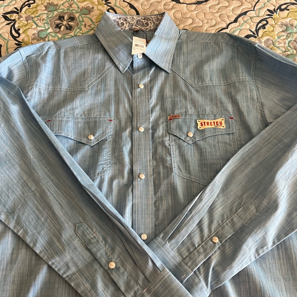 NWT Mens Rafter C Pearl snap shirt